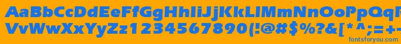 ItcErasLtUltra Font – Blue Fonts on Orange Background