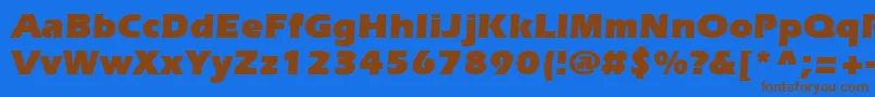 Weitere Informationen zur ItcErasLtUltra-Schriftart ItcErasLtUltra-Schriftart – Braune Schriften auf blauem Hintergrund