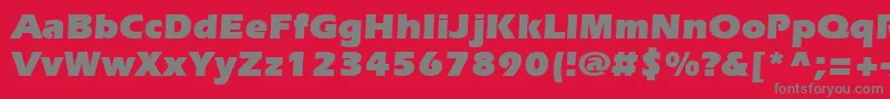 フォントItcErasLtUltra – 赤い背景に灰色の文字