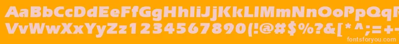 ItcErasLtUltra-Schriftart – Rosa Schriften auf orangefarbenem Hintergrund