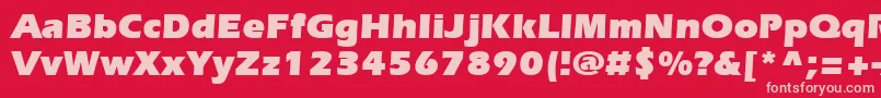 Czcionka ItcErasLtUltra – różowe czcionki na czerwonym tle