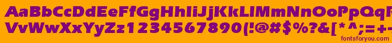 ItcErasLtUltra Font – Purple Fonts on Orange Background