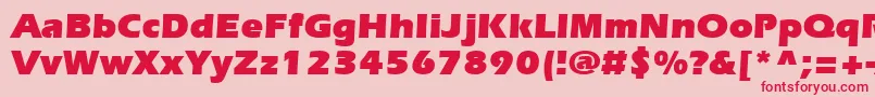 フォントItcErasLtUltra – ピンクの背景に赤い文字