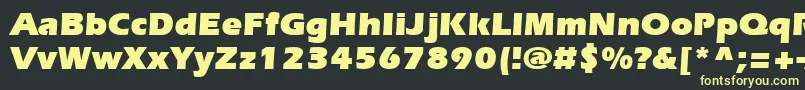 フォントItcErasLtUltra – 黒い背景に黄色の文字