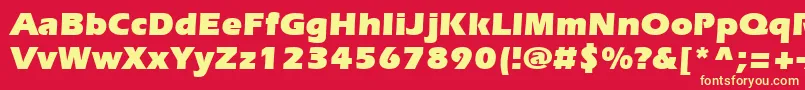 ItcErasLtUltra Font – Yellow Fonts on Red Background