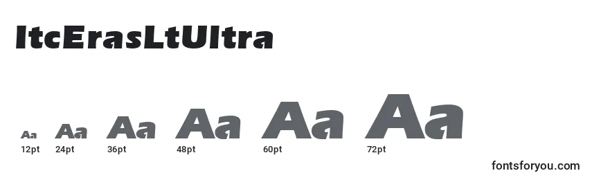 Размеры шрифта ItcErasLtUltra