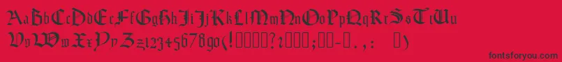 fuente Texturamodern – Fuentes Negras Sobre Fondo Rojo