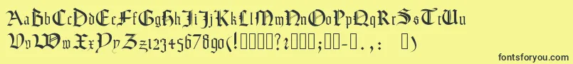 Шрифт Texturamodern – чёрные шрифты на жёлтом фоне