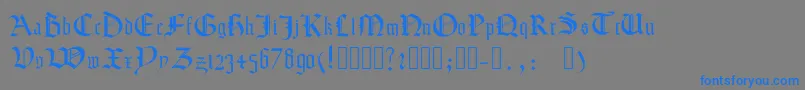 フォントTexturamodern – 灰色の背景に青い文字