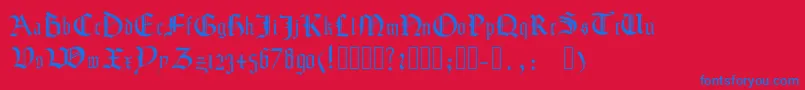 Шрифт Texturamodern – синие шрифты на красном фоне