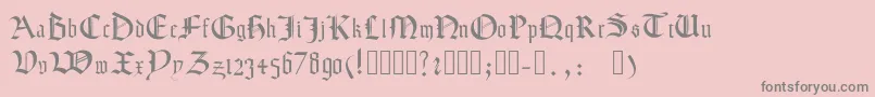 Fonte Texturamodern – fontes cinzas em um fundo rosa