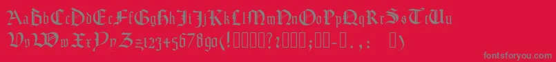フォントTexturamodern – 赤い背景に灰色の文字