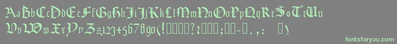 Texturamodern-Schriftart – Grüne Schriften auf grauem Hintergrund