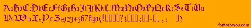 Texturamodern Font – Purple Fonts on Orange Background