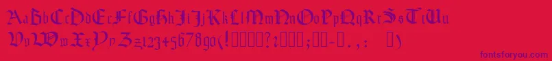 Шрифт Texturamodern – фиолетовые шрифты на красном фоне