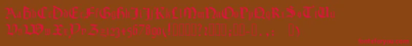 Texturamodern Font – Red Fonts on Brown Background