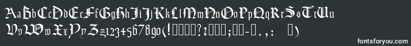 Texturamodern-Schriftart – Weiße Schriften auf schwarzem Hintergrund