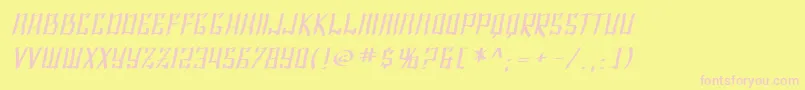 SfShaiFontaiExtendedOblique Font – Pink Fonts on Yellow Background