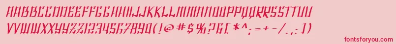 SfShaiFontaiExtendedOblique Font – Red Fonts on Pink Background