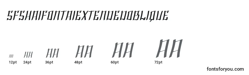 Größen der Schriftart SfShaiFontaiExtendedOblique