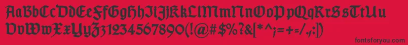フォントGotischaBold – 赤い背景に黒い文字