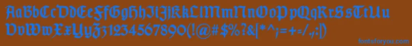GotischaBold Font – Blue Fonts on Brown Background