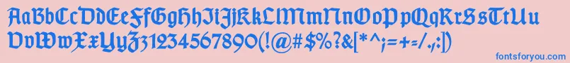 GotischaBold Font – Blue Fonts on Pink Background