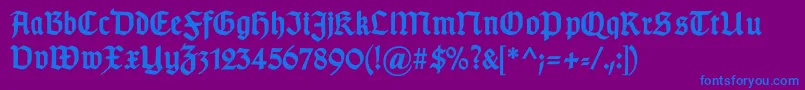 GotischaBold Font – Blue Fonts on Purple Background