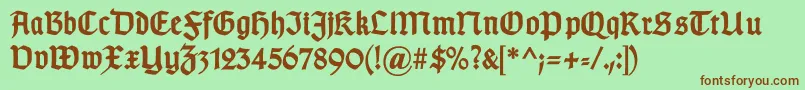 GotischaBold Font – Brown Fonts on Green Background