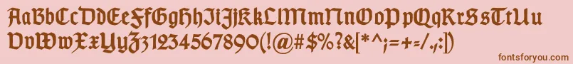 GotischaBold Font – Brown Fonts on Pink Background