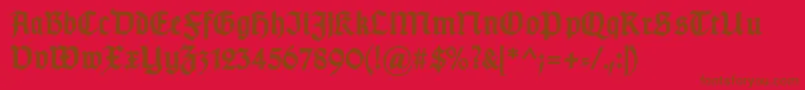 GotischaBold Font – Brown Fonts on Red Background