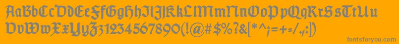 GotischaBold Font – Gray Fonts on Orange Background