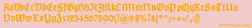 GotischaBold Font – Orange Fonts on Pink Background