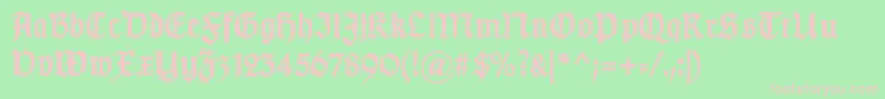 GotischaBold Font – Pink Fonts on Green Background