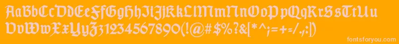 GotischaBold Font – Pink Fonts on Orange Background