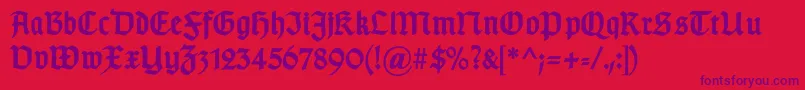 GotischaBold Font – Purple Fonts on Red Background