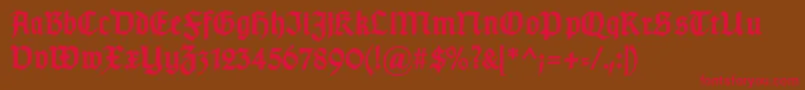 GotischaBold Font – Red Fonts on Brown Background