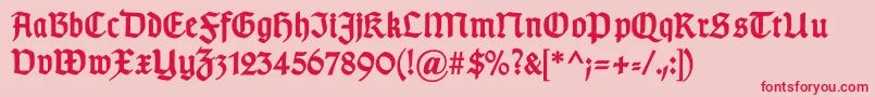 GotischaBold Font – Red Fonts on Pink Background