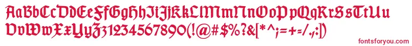 フォントGotischaBold – 赤い文字