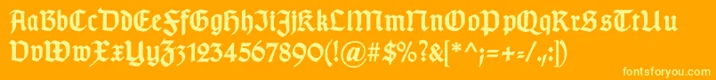 GotischaBold Font – Yellow Fonts on Orange Background