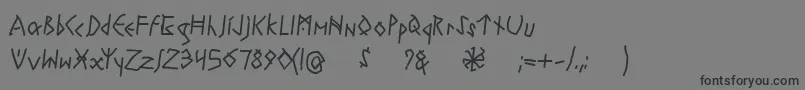 RuneswrittenBold-Schriftart – Schwarze Schriften auf grauem Hintergrund