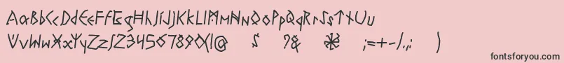 Fonte RuneswrittenBold – fontes pretas em um fundo rosa