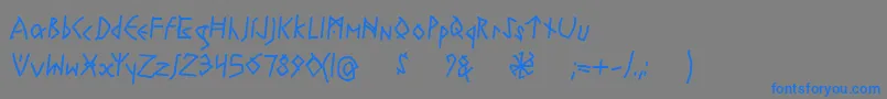 RuneswrittenBold-Schriftart – Blaue Schriften auf grauem Hintergrund