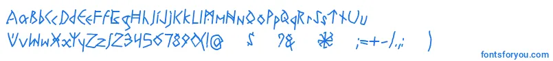 RuneswrittenBold Font – Blue Fonts on White Background