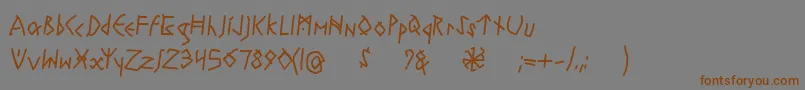 Czcionka RuneswrittenBold – brązowe czcionki na szarym tle