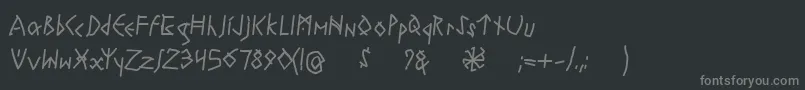 RuneswrittenBold Font – Gray Fonts on Black Background