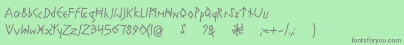 Police RuneswrittenBold – polices grises sur fond vert