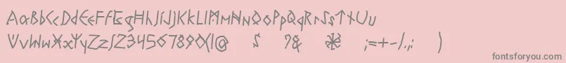 RuneswrittenBold Font – Gray Fonts on Pink Background