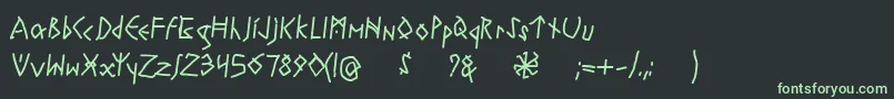 RuneswrittenBold Font – Green Fonts on Black Background