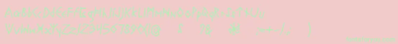 RuneswrittenBold Font – Green Fonts on Pink Background